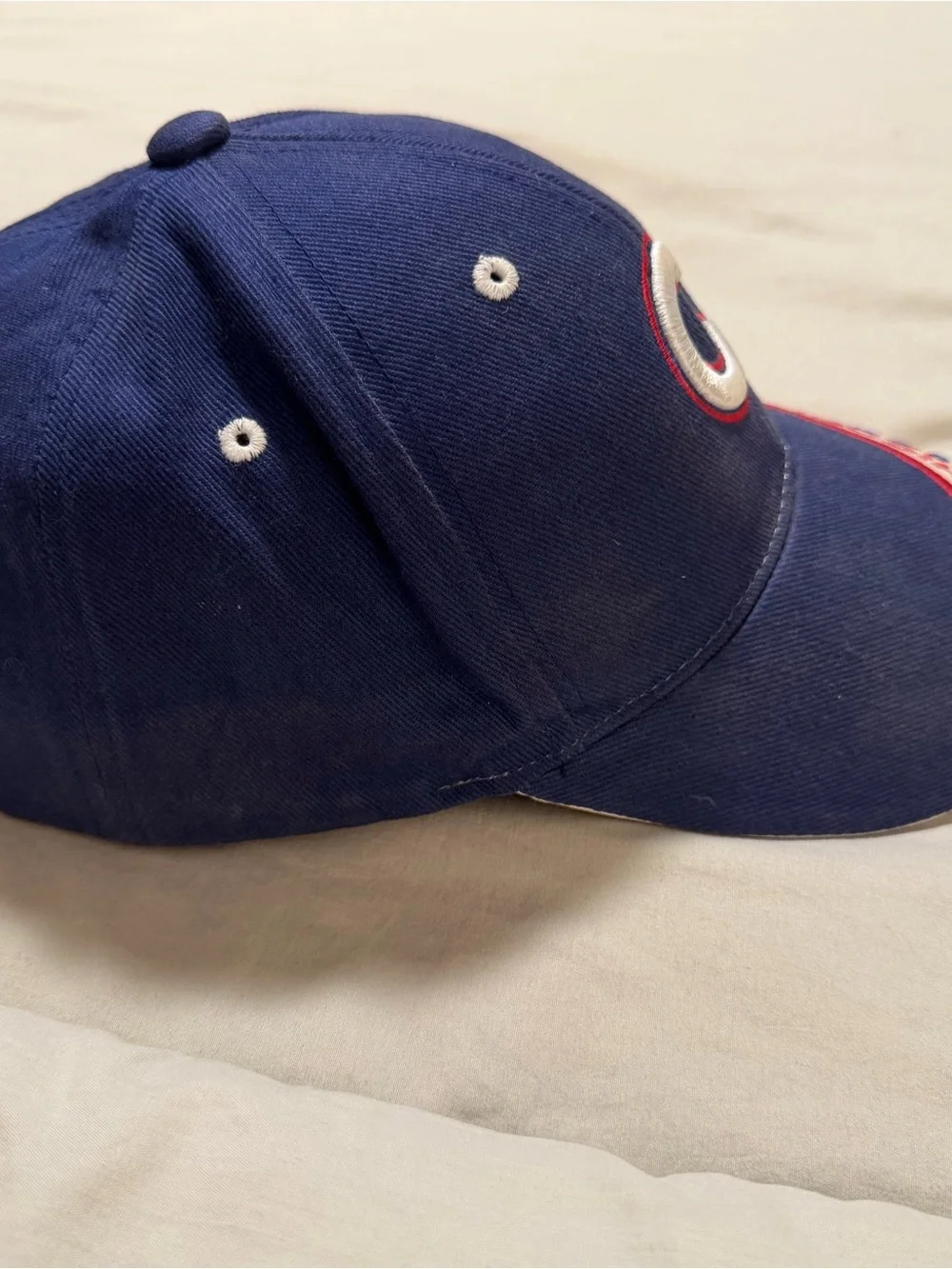 Chicago Cubs Navy and White Baseball Cap with Red Accent